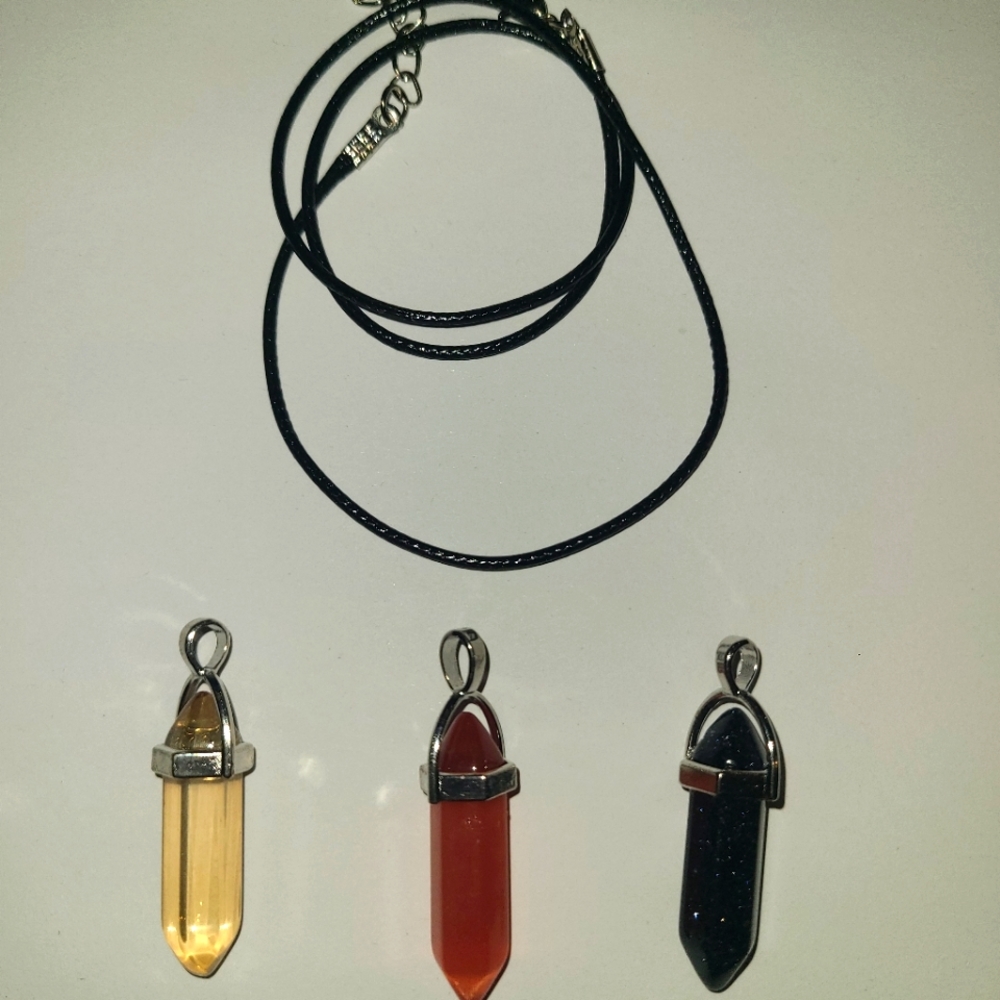 Crystal healing necklace